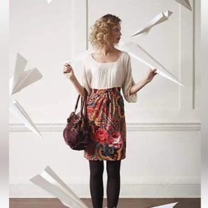 Anthropologie Edme & Esyllte "Easy as Pie" Twofer Corduroy Skirt Dress